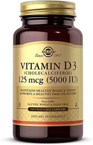 Solgar Vitamin D3 5000 IU Veggie Capsules 240 ct