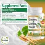 GreeNatr Ginseng with Ginkgo Biloba Supplement