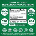 Organic Extra Strength Korean Panax Ginseng 8000 mg