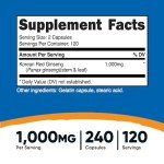 Nutricost Korean Ginseng 1000mg, 240 Capsules
