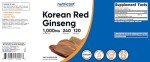Nutricost Korean Ginseng 1000mg, 240 Capsules