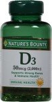 Nature’s Bounty Vitamin D3 2000 IU Softgels - 2 Bottles