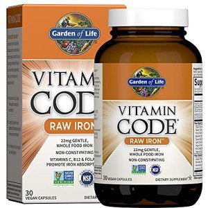 Garden of Life RAW Iron with Vitamin C & Probiotics