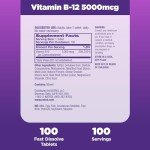 Natrol Vitamin B12 Fast Dissolve Tablets – 5,000mcg