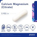 Calcium Magnesium Citrate for Bone Health - 180 Capsules