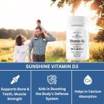 Nivagen Vitamin D3 50,000 IU Capsules 100 Count