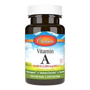 Carlson Vitamin A 250 Softgels, 10000 IU