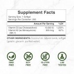Vitamin D3 10,000 IU + K2 MK7 Softgels