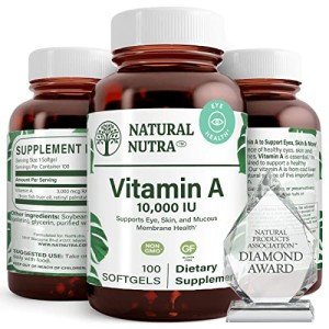 Natural Nutra Vitamin A Softgels for Eye & Skin