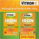 Vitron-C High Potency Iron Supplement - 60 Tablets