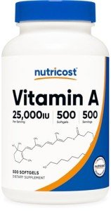 Nutricost Vitamin A 25000 IU - 500 Softgels