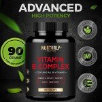 NURTURLY Super B Complex Vitamins for Energy 90 Tablets