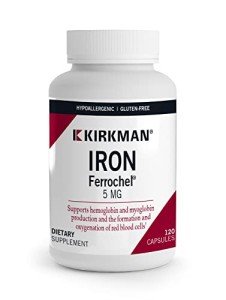 Kirkman Iron Ferrochel 5mg - 120 Capsules