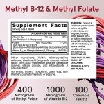 Jarrow Formulas Extra Strength Methyl B-12 & Folate