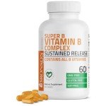 Bronson Super B Complex Vitamin Tablets - 60 Count