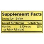 Spring Valley Vitamin A 2400 mcg - 250 Softgels