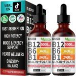 Vitamin B12 Liquid Drops - 2 Pack, 5000 mcg