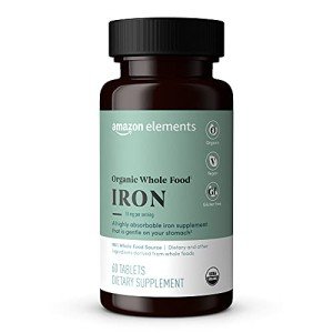 Organic Whole Food Iron Tablets - 60 Count