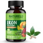 Vegan Iron Supplement with Vitamin C - 180 Capsules