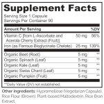 Vegan Iron Supplement with Vitamin C - 180 Capsules