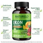 Vegan Iron Supplement with Vitamin C - 180 Capsules