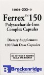 Breckenridge Ferrex 150 Iron Complex Capsules - 100ct