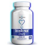 Iron Repair Simply Natural Iron Supplement, Best Absorption & Gentle on Stomach, Monash Low FODMAP, Raise Hemoglobin & Ferritin Iron Pills for Women, Men, Teens, & Pregnancy 90 Bovine Gelatin Capsules
