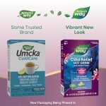 Nature's Way Umcka ColdCare Soothing Hot Drink - Homeopathic – With Pelargonium sidoides 1X- Helps Shorten Duration of Colds - Soothing Lemon Flavored - Suitable for Ages 6+ - 10 Packets
