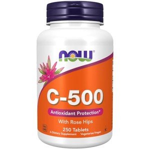 NOW Foods Supplements, Vitamin C-500 with Rose Hips, Antioxidant Protection*, 250 Tablets