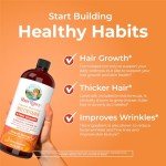 MaryRuth Organics Liquid Multivitamin + Lustriva® Hair Growth for Women| Biotin 10000mcg | Vitamin B & D | Clinically Tested for Thicker Hair, Wrinkles, Fine Lines, Skin Care | Ages 18+ | 30 Fl Oz