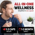 10X Health Optimize Methylated Multivitamin for Men & Women - 34 in 1 Formula with 800 mcg of Vitamin B12, Vitamin E, 5-MTHF, B Complex, NAC, Magnesium & Zinc Multivitamins - 90 Capsules