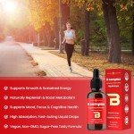 NutraChamps Vitamin B Complex Liquid Drops | B Vitamins Complex Supplement with B1, B2, B3, B6, B7, B9 & Methyl B12 Drops for Adults & Kids | Vegan Berry Flavor 2oz | 60 Servings / 2 Month Supply