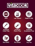 Vitacook Iron Supplement for Women Men, High Potency Iron 65mg with Vitamin C 250mg, Slow Release Stomach Friendly Iron Pills for Red Blood Cell & Immune Support, Non-GMO, Gluten Free, 60 Vegan Tabs