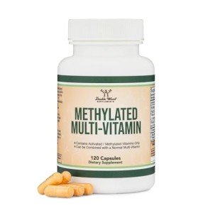 Methylated Multivitamin (Methylated and Activated Vitamins Only - B Complex with Trimethylglycine (TMG) and Methylfolate)(Non-GMO, Gluten Free MTHFR Supplement) 120 Capsules by Double Wood