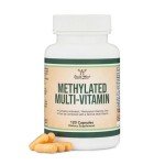 Methylated Multivitamin (Methylated and Activated Vitamins Only - B Complex with Trimethylglycine (TMG) and Methylfolate)(Non-GMO, Gluten Free MTHFR Supplement) 120 Capsules by Double Wood