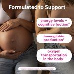 Pink Stork Prenatal Iron Supplement for Women - 18 mg Non-Constipating Iron & Vitamin C for Pregnancy, Postpartum, & Breastfeeding - Focus, Fatigue, & Blood Cell Production - 2 Month Supply