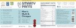SmartyPants Multivitamin for Men, Gummies: Omega 3 Fish Oil (EPA/DHA), Methylfolate, CoQ10, Vitamin D3, C, Vitamin B12, B6, A, K & Zinc for Immune Support, Biotin, 180 Gummies (30 Day Supply)