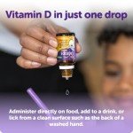 Ddrops Kids Booster 600IU 100 Drops - Daily Liquid Vitamin D for Kids. Support Strong Bones & Immune System in Children. No Preservatives, No Sugar, Non-GMO, Allergy-Friendly