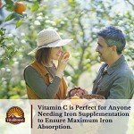 Vitalitown Iron Supplement for Women Men, Hign Potency 65mg Iron with Vitamin C 250mg, Less Constipating, Better for Blood Building & Energy Improvement, No Gluten, Non-GMO 60 Vegan Iron Pills