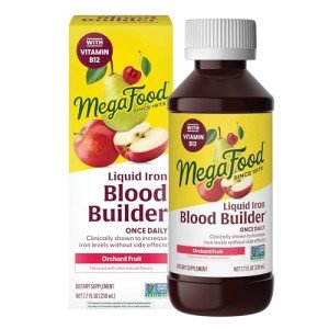 MegaFood Blood Builder Liquid Iron - Iron Supplement - Clinically Shown to Increase Iron Levels Without Constipation - Liquid Iron Supplement for Women, Men & Kids - Vegan- 7.7 Fl Oz (23 Servings)
