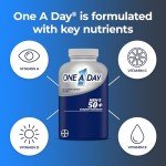 One A Day Men’s 50+ Healthy Advantage Multivitamin, Multivitamin for Men with Vitamins A, C, E, B6, B12, Calcium and Vitamin D, Tablet, 200 Count (Pack of 1)