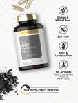 Carlyle Easy Iron Supplement for Women and Men | 28mg | 300 Capsules | as Ferrous Bisglycinate | Non-GMO and Gluten Free