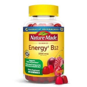 Nature Made Energy B12 1000 mcg, Dietary Supplement for Energy Metabolism Support, 80 Gummies, 40 Day Supply Packaging may vary