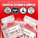 O NUTRITIONS Vitamin B Complex Vegan Gummies with Vitamin B12, B7 as Biotin, B6, B3 as Niacin, B5, B6, B8, B9 as Folate for Stress, Energy and Healthy Immune System (2 Pack)