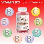 O NUTRITIONS Vitamin B Complex Vegan Gummies with Vitamin B12, B7 as Biotin, B6, B3 as Niacin, B5, B6, B8, B9 as Folate for Stress, Energy and Healthy Immune System (2 Pack)