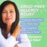 Genexa Allergy Care | Drug Free, Non-Drowsy Allergy Relief & Decongestant for Adults| Acai Berry Flavor | Organic & Non-GMO | Homeopathic Remedy Made Clean | 60 Chewable Tablets​
