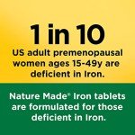 Nature Made Iron 65 mg (325 mg Ferrous Sulfate) Tablets, Dietary Supplement for Red Blood Cell Support, 180 Tablets, 180 Day Supply (Pack of 2)