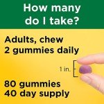 Nature Made Calcium Gummies 500 mg Per Serving with Vitamin D3, Dietary Supplement for Bone Support, 80 Gummies, 40 Day Supply