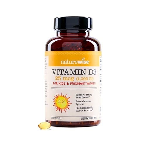 NatureWise Vitamin D3 1000iu (25 mcg) 1-Year Supply for Immune Support, Healthy Muscle Function, and Bone Health - Non-GMO, Gluten Free in Organic Extra Virgin Olive Oil, (Mini Softgel), 360 Count