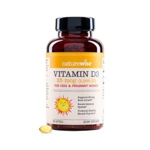 NatureWise Vitamin D3 1000iu (25 mcg) 1-Year Supply for Immune Support, Healthy Muscle Function, and Bone Health - Non-GMO, Gluten Free in Organic Extra Virgin Olive Oil, (Mini Softgel), 360 Count